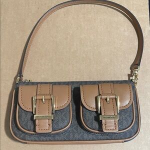 Michael Kors Tan and Black Shoulder Bag